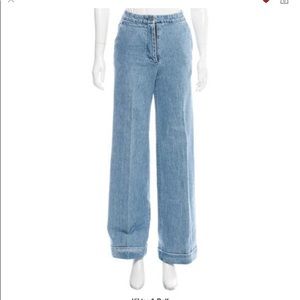 High Waist Light Wash Wide Leg Jeans